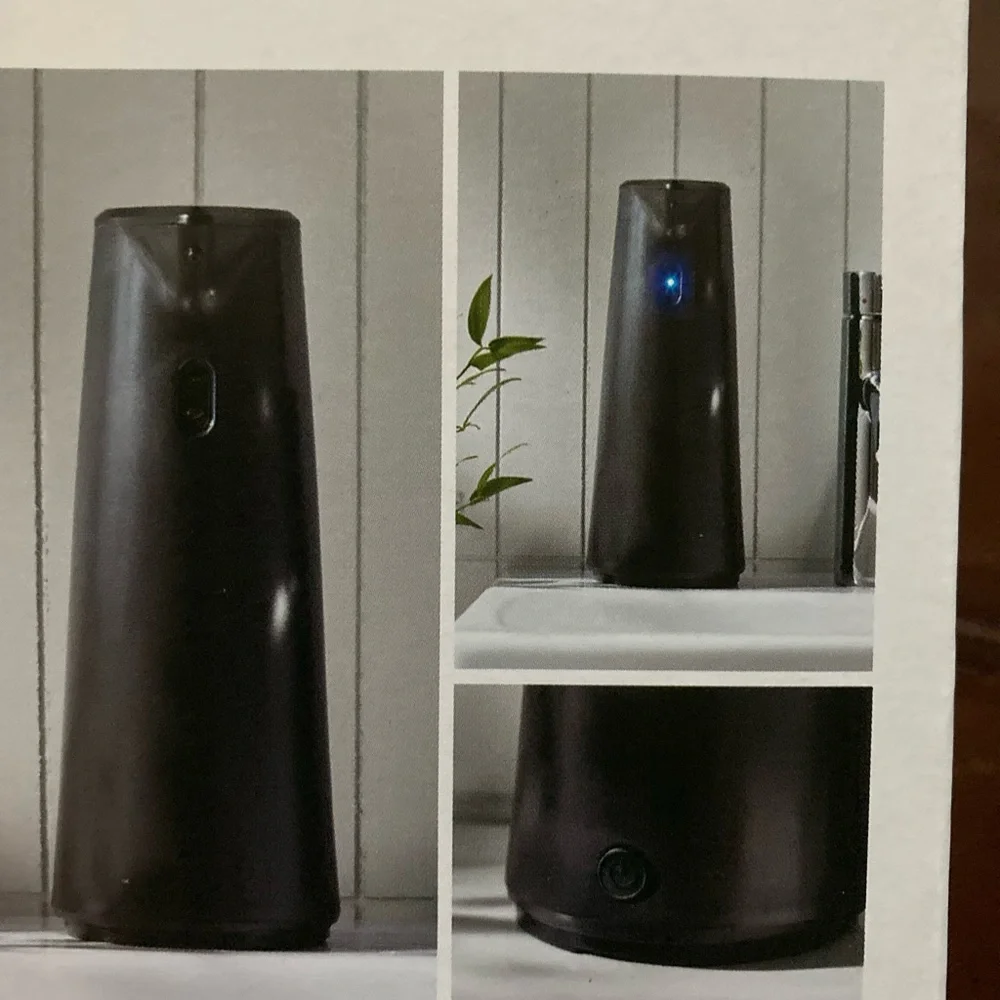 NIB Studio 3B Finch Black Automatic Soap Dispenser 10oz